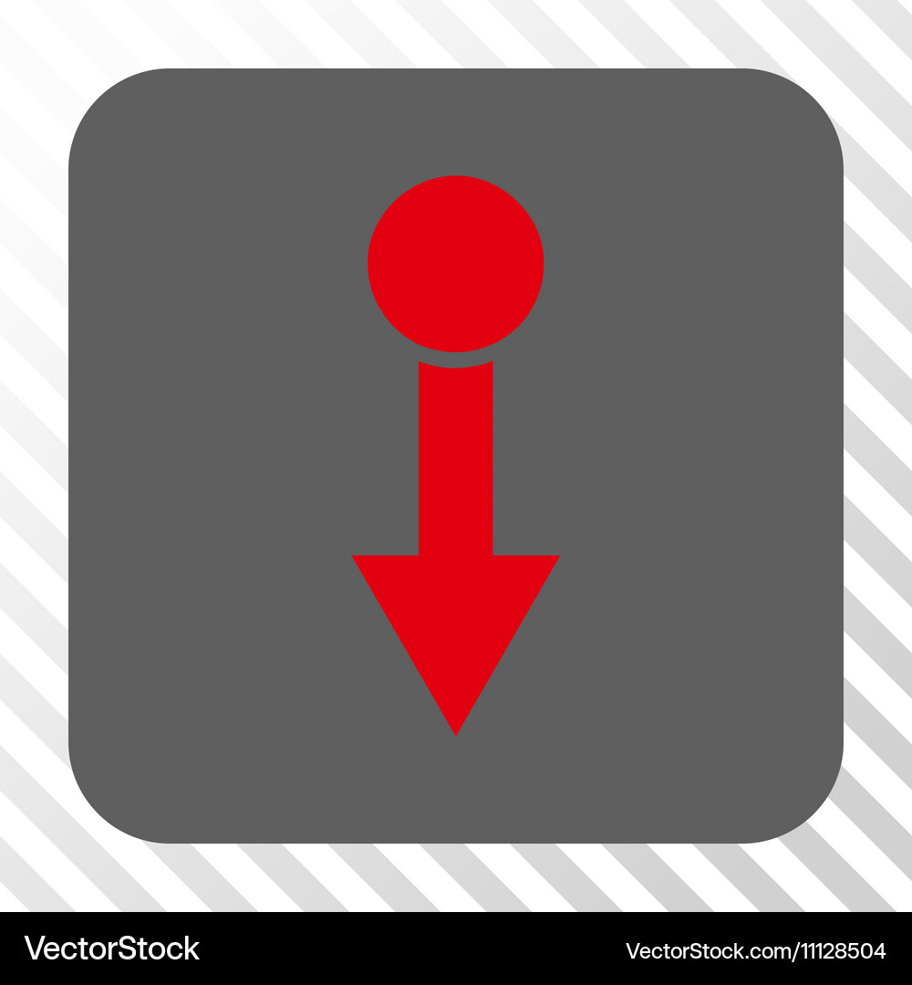 Pull down rounded square button Vector Image