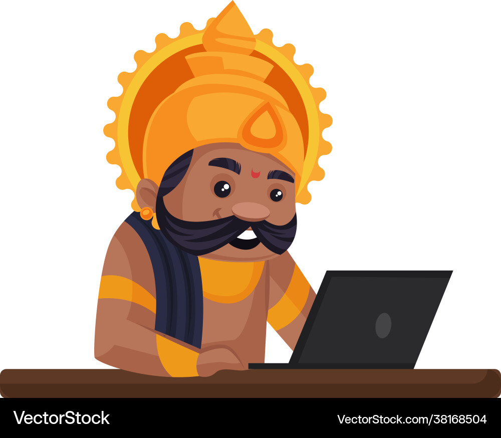 Ravana cartoon character Ravana cartoon character vector image