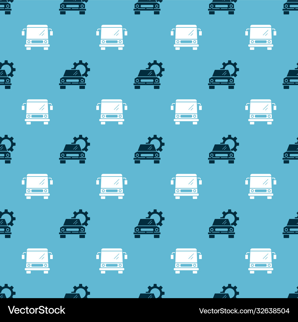 Set car service and bus on seamless pattern – Royalty-Free Vector ...