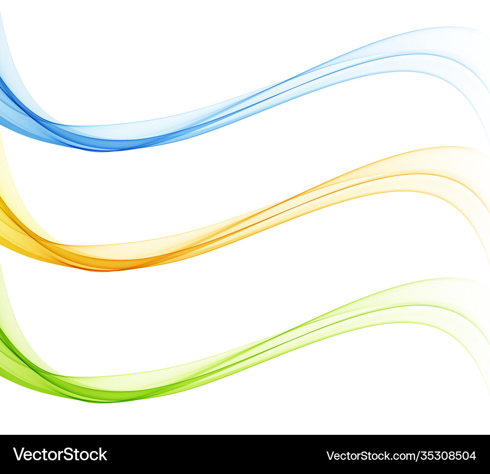 Set color abstract wave design element Set color abstract wave design element vector image