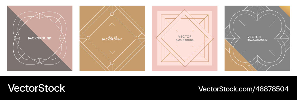 Set of design template and photo frames in simple vector image