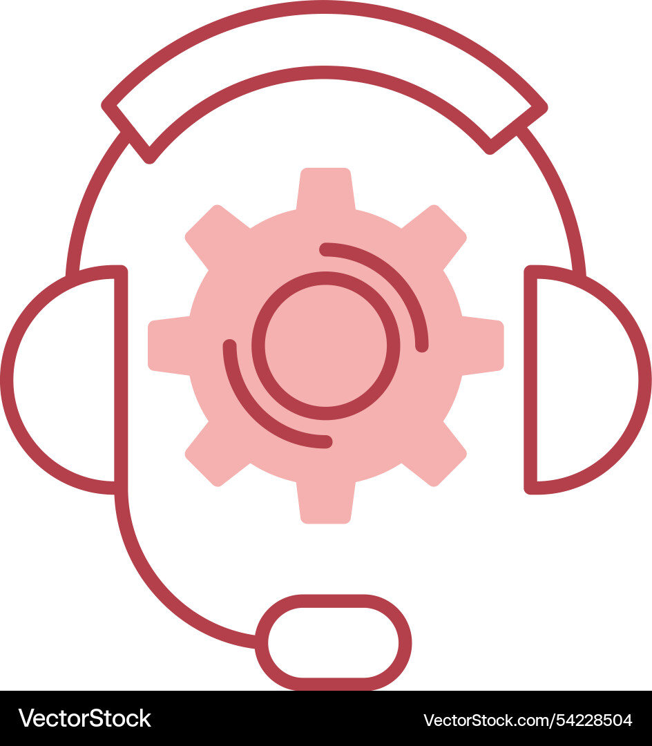 Technical support line fill icon Vector Image