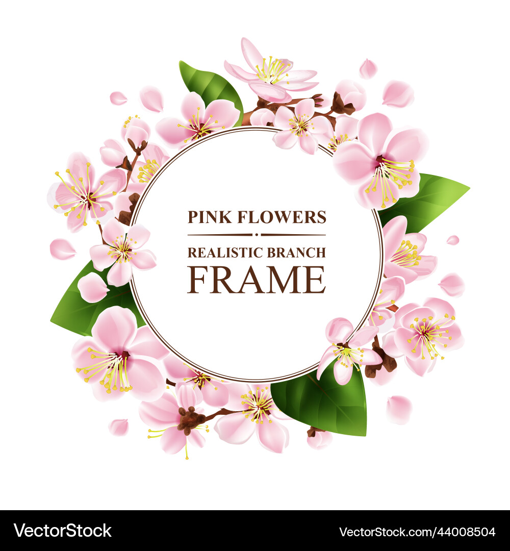 White flowers frame Royalty Free Vector Image - VectorStock