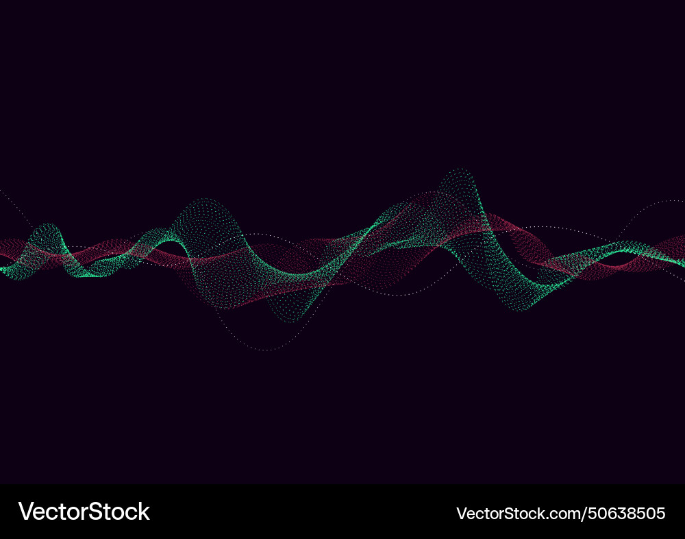 Abstract background with dynamic particle sound Abstract background with dynamic particle sound vector image
