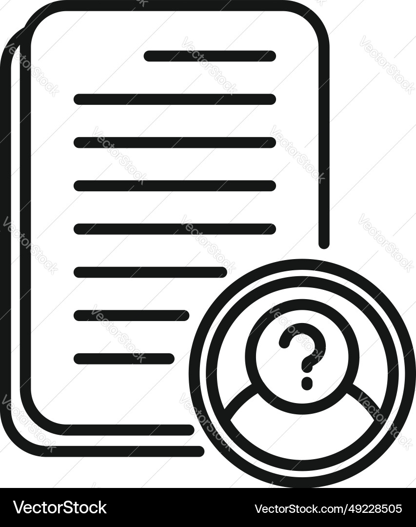Anonymous paper document icon outline mark Anonymous paper document icon outline mark vector image