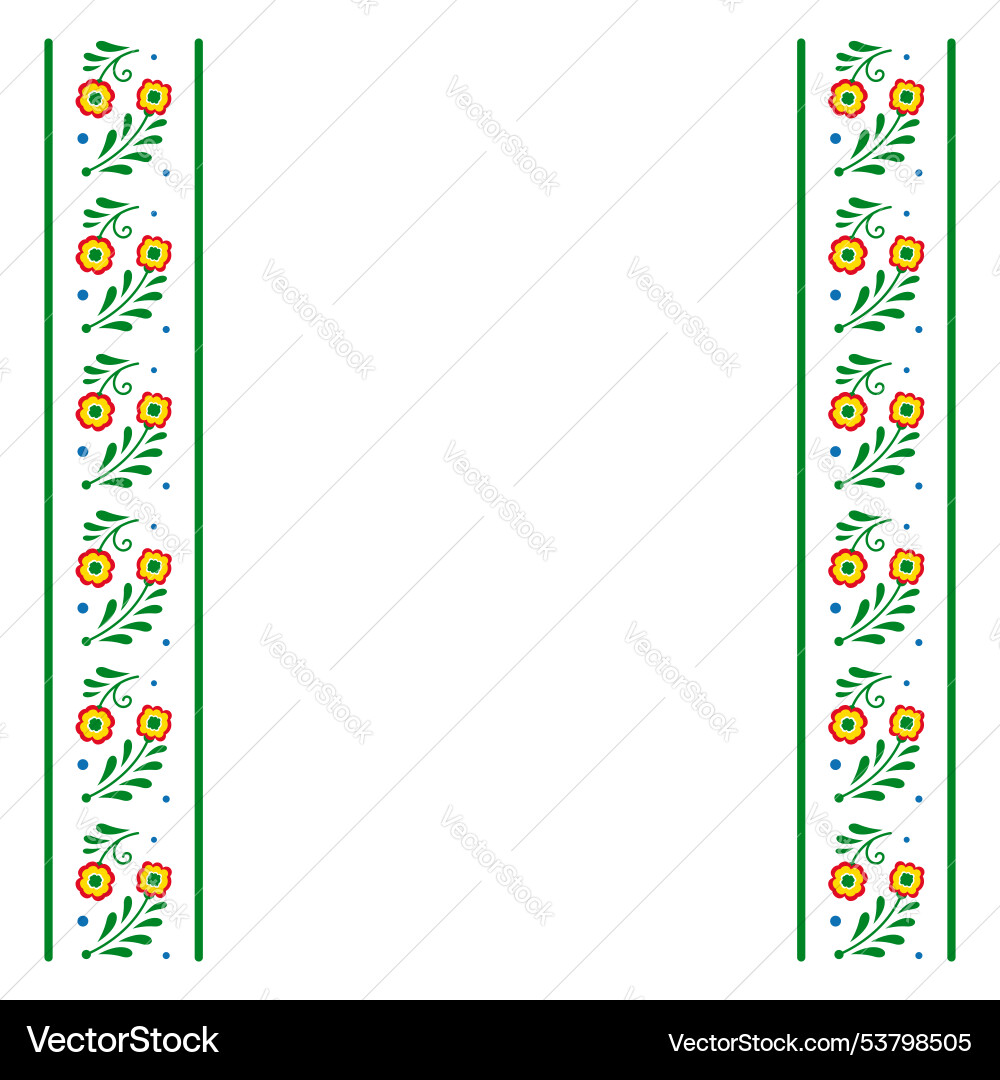 Czech pattern frame design collection Czech pattern frame design collection vector image