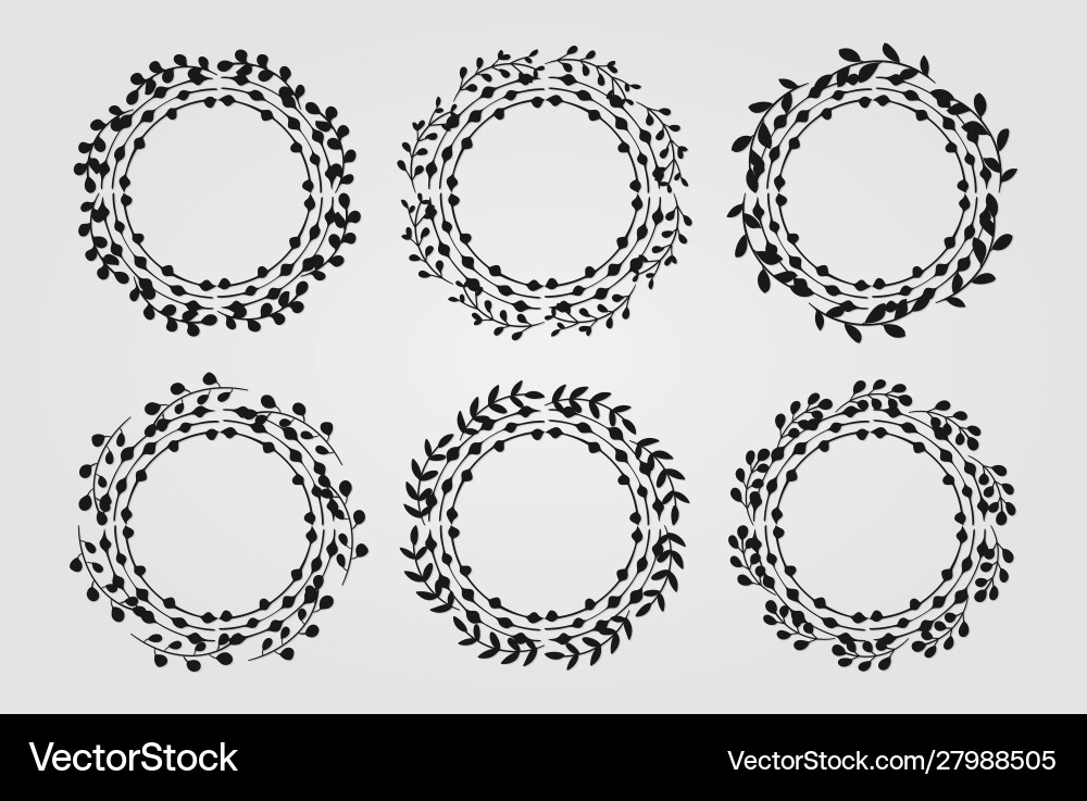 Decorative floral ornaments set Decorative floral ornaments set Vector Image