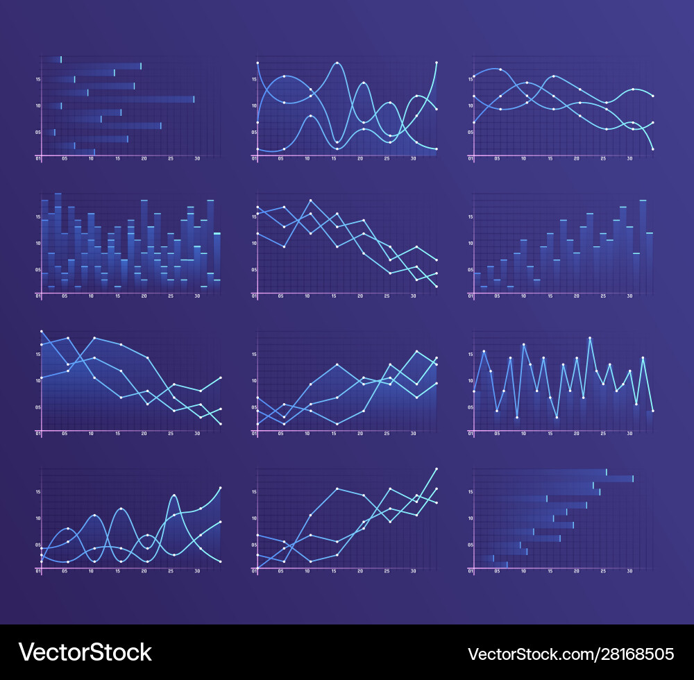 Graphs and charts Graphs and charts vector image