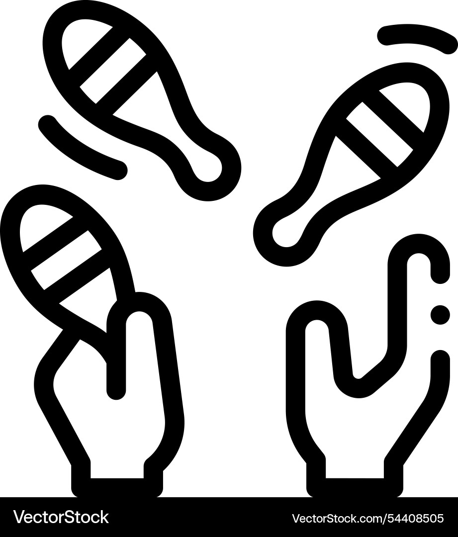 Juggling icon thin linear style design isolated Juggling icon thin linear style design isolated vector image