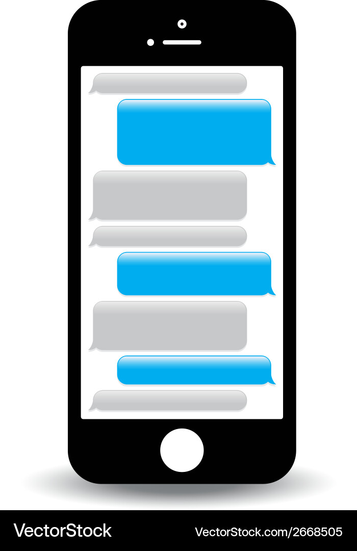 Mobile Text Messaging Vector Image