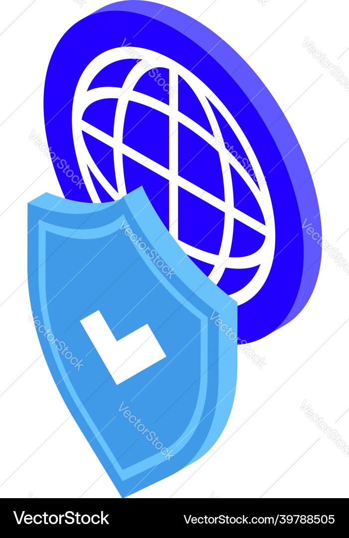 Secure web icon isometric computer data Secure web icon isometric computer data vector image