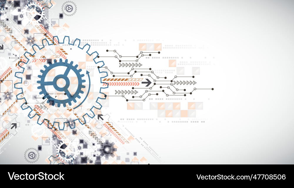 Abstract technological background with cogwheels Abstract technological background with cogwheels vector image