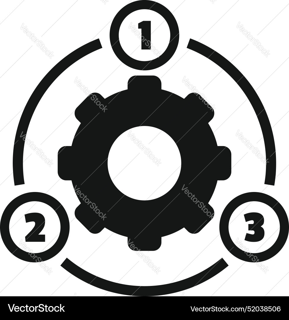 Algorithm working with three steps process Algorithm working with three steps process vector image