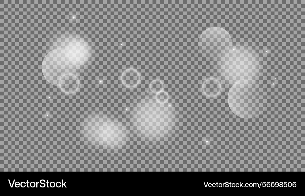 Bokeh circles on transparent background Bokeh circles on transparent background vector image