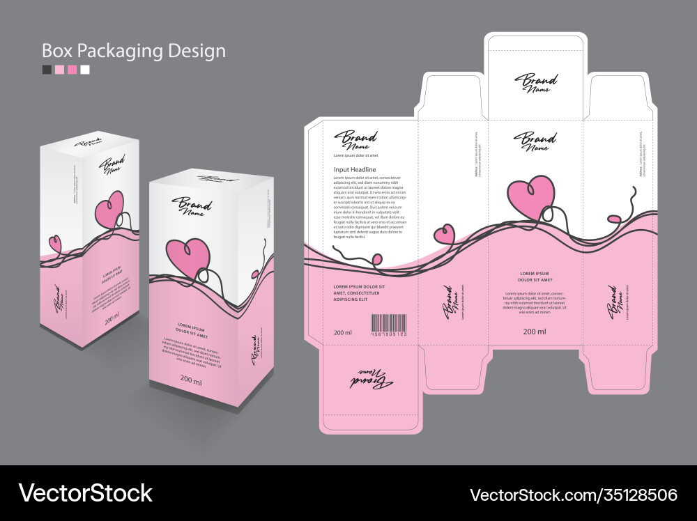 Box packaging design Royalty Free Vector Image