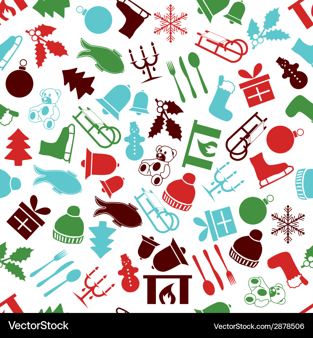 Christmas seamless pattern Royalty Free Vector Image