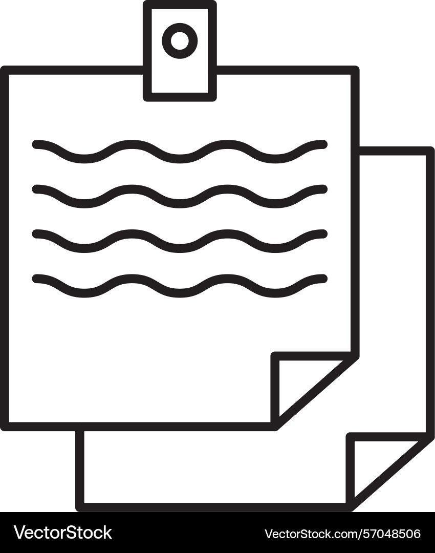 Quick notes line icon design Vector Image