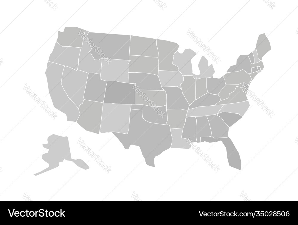 Usa state map vector image