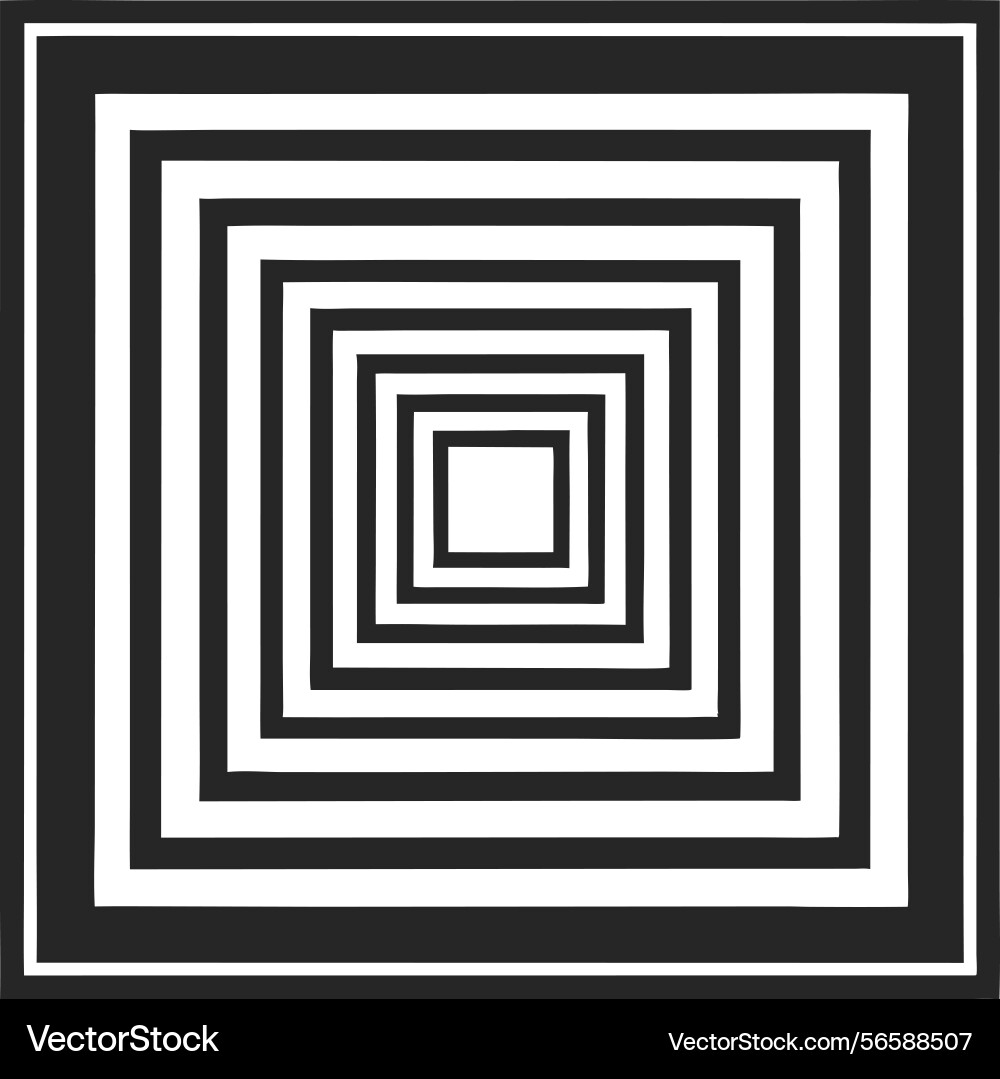 Abstract geometric black and white square pattern Vector Image