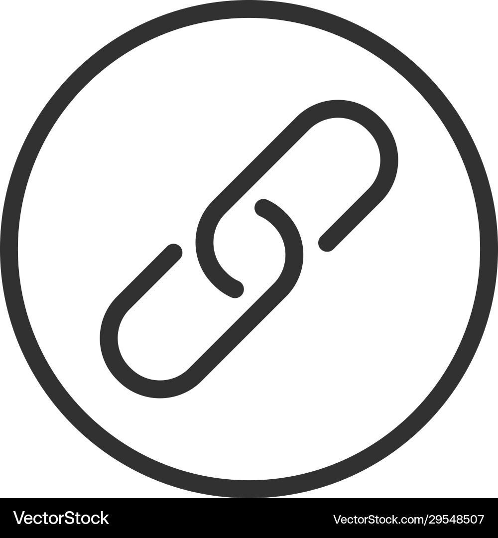 Chain Link Icon - Connection Symbol vector image