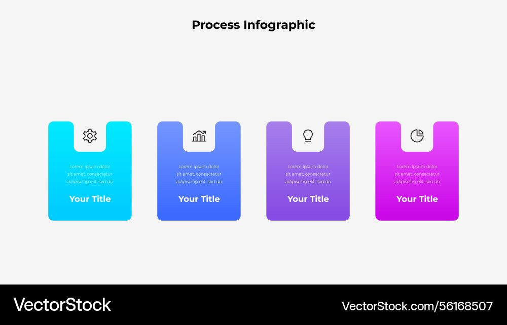 Colorful infographic displaying a process flow Colorful infographic displaying a process flow vector image
