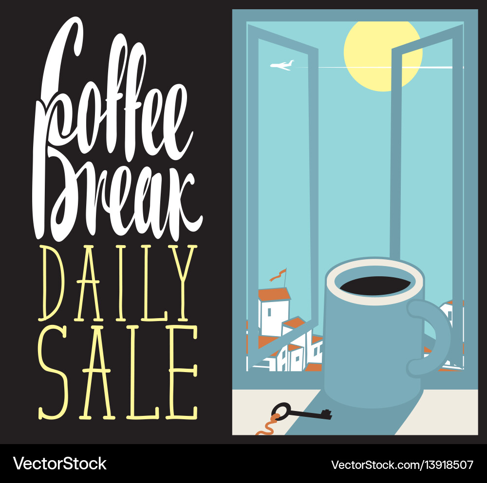 Daily coffee cup vector image