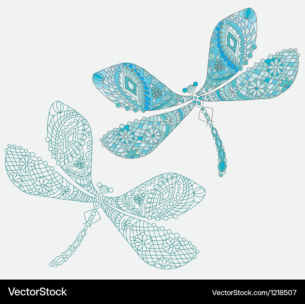 Dragonfly Pattern vector image