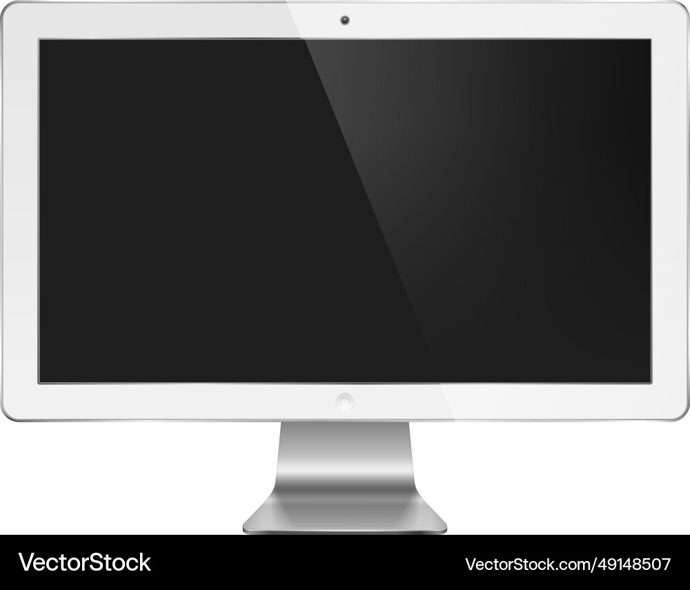 Realistic of computer monitor with blank screen Realistic of computer monitor with blank screen vector image