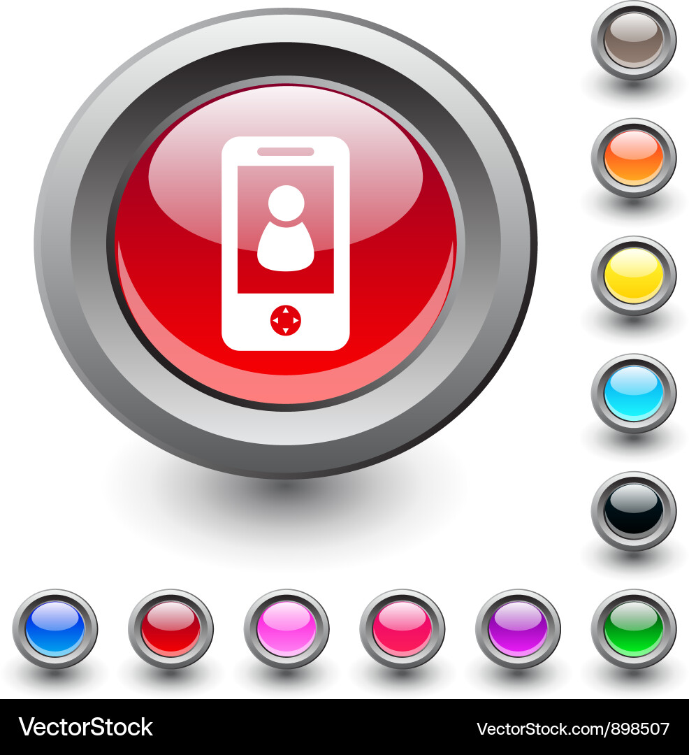 Round Button - Person Icon Vector Image