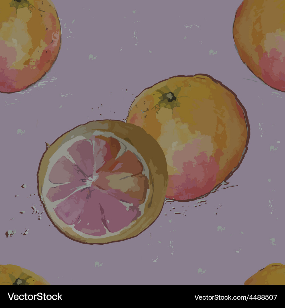 Seamless pattern grapefruit Vector Image