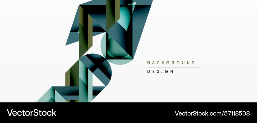 Abstract geometric design features overlapping Vector Image
