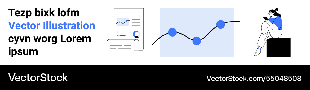 Analyzing data with charts and reports featuring Analyzing data with charts and reports featuring vector image