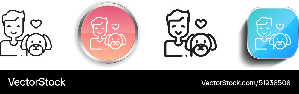Boy icon thin linear regular and button style Boy icon thin linear regular and button style Vector Image