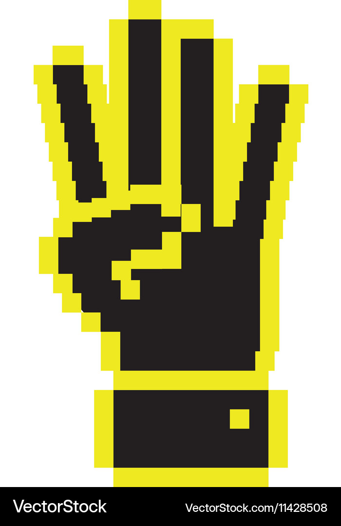 Cursor concept in form of hand shape Vector Image