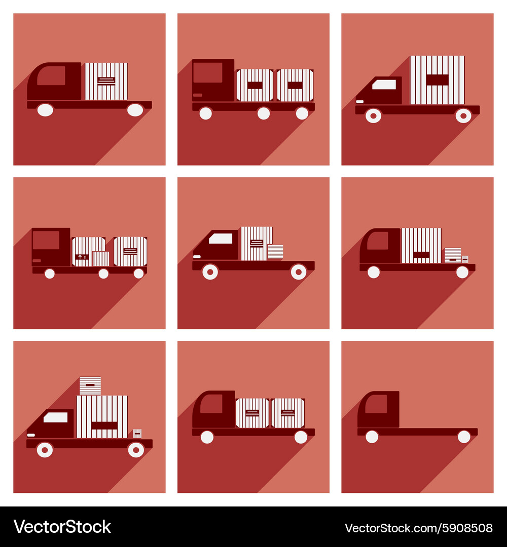 Flat with shadow concept and mobile application Vector Image