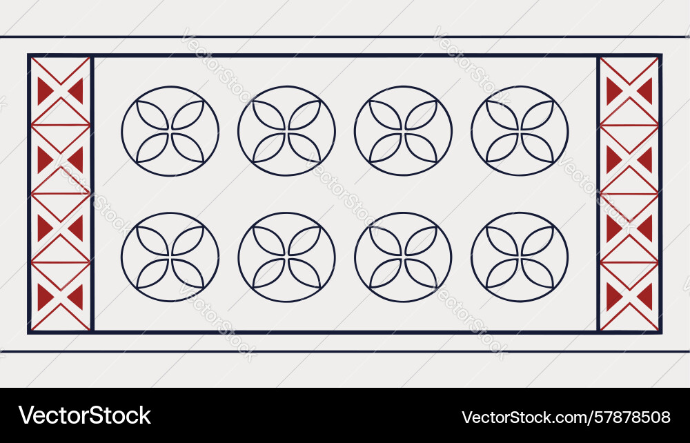 Geometric grid pattern with repeating circular vector image