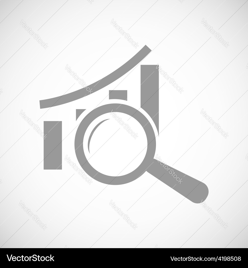 Graph scan black icon vector image