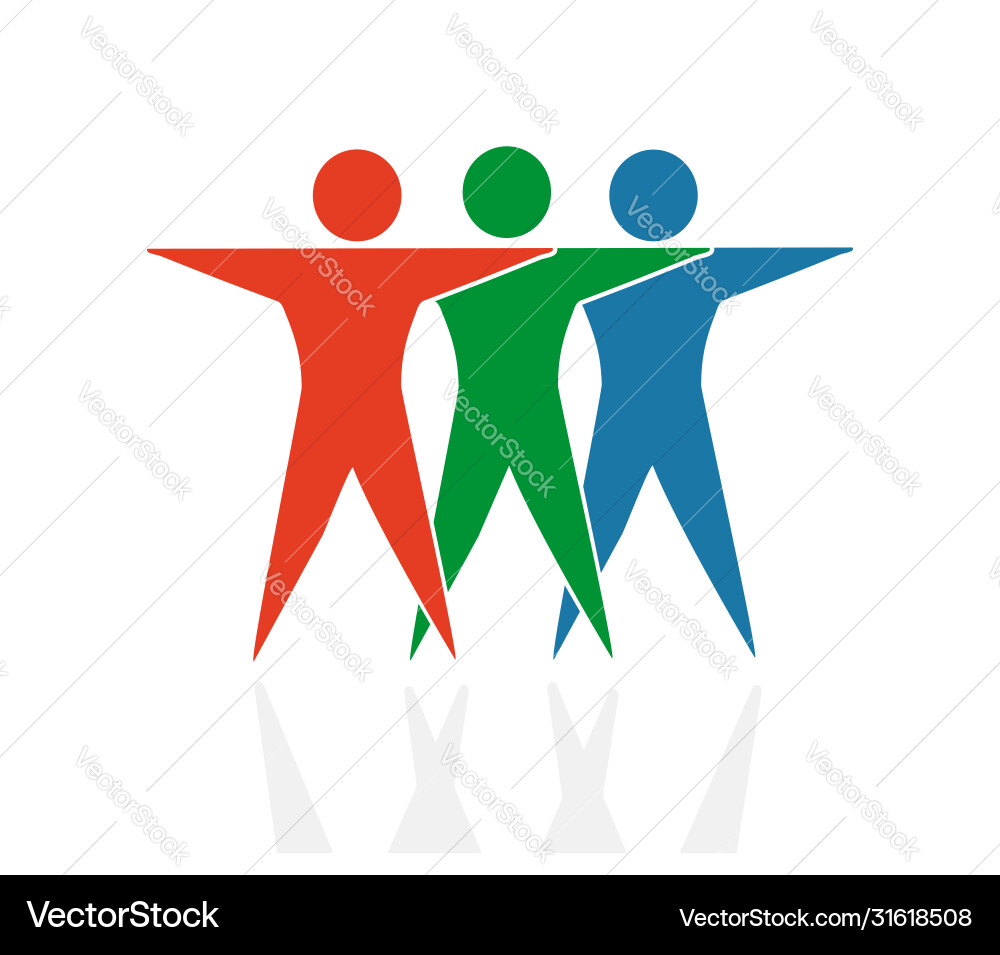 Group abstract colorful personages Group abstract colorful personages vector image