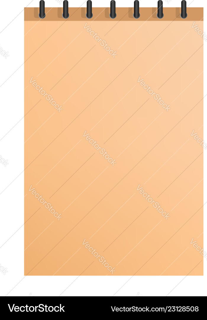 Paper notepad icon realistic style Paper notepad icon realistic style Vector Image