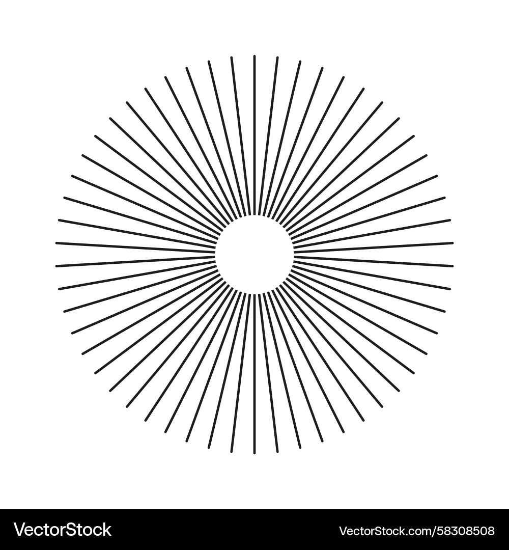 Radiating Circular Lines Vector Image