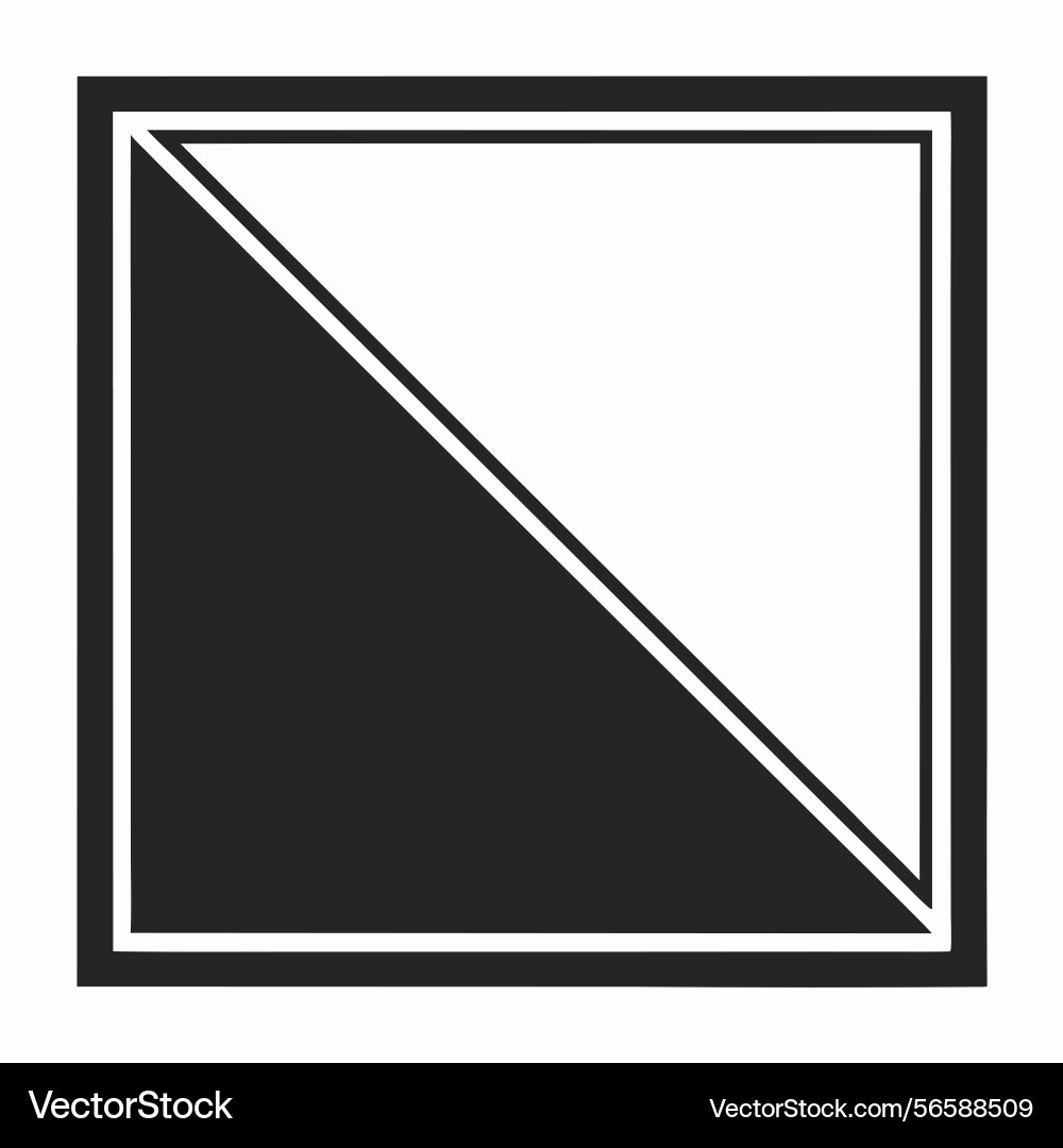Abstract geometric square design with diagonal Vector Image