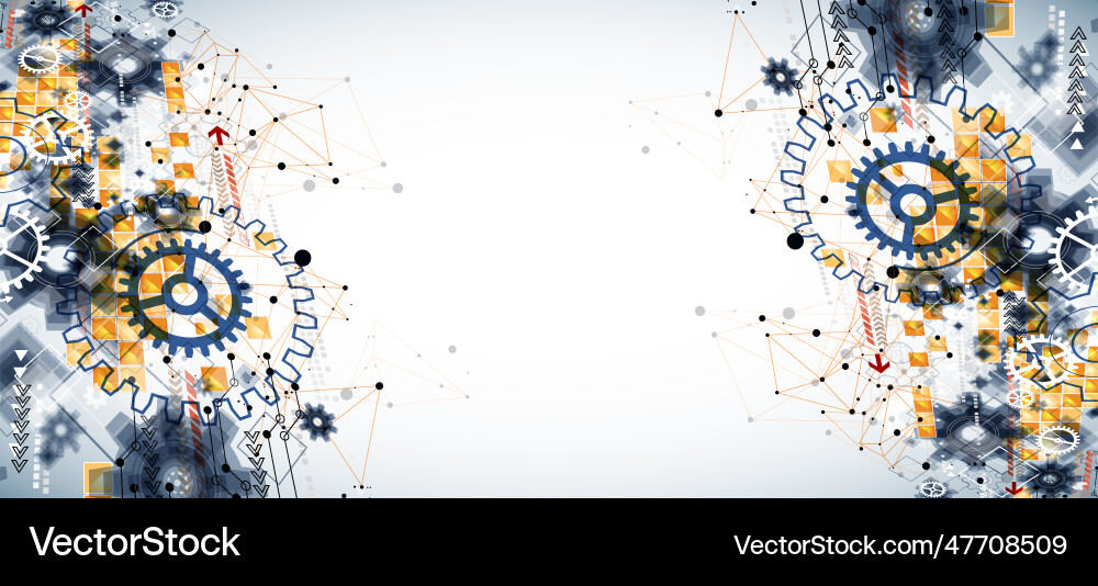 Abstract technological background with cogwheels Abstract technological background with cogwheels vector image