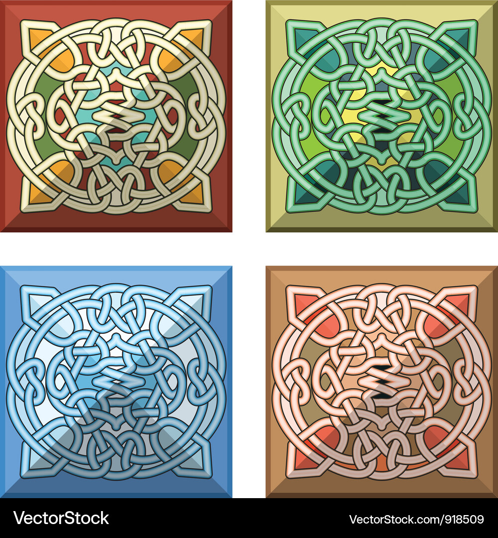Celtic Button Pattern Vector Image