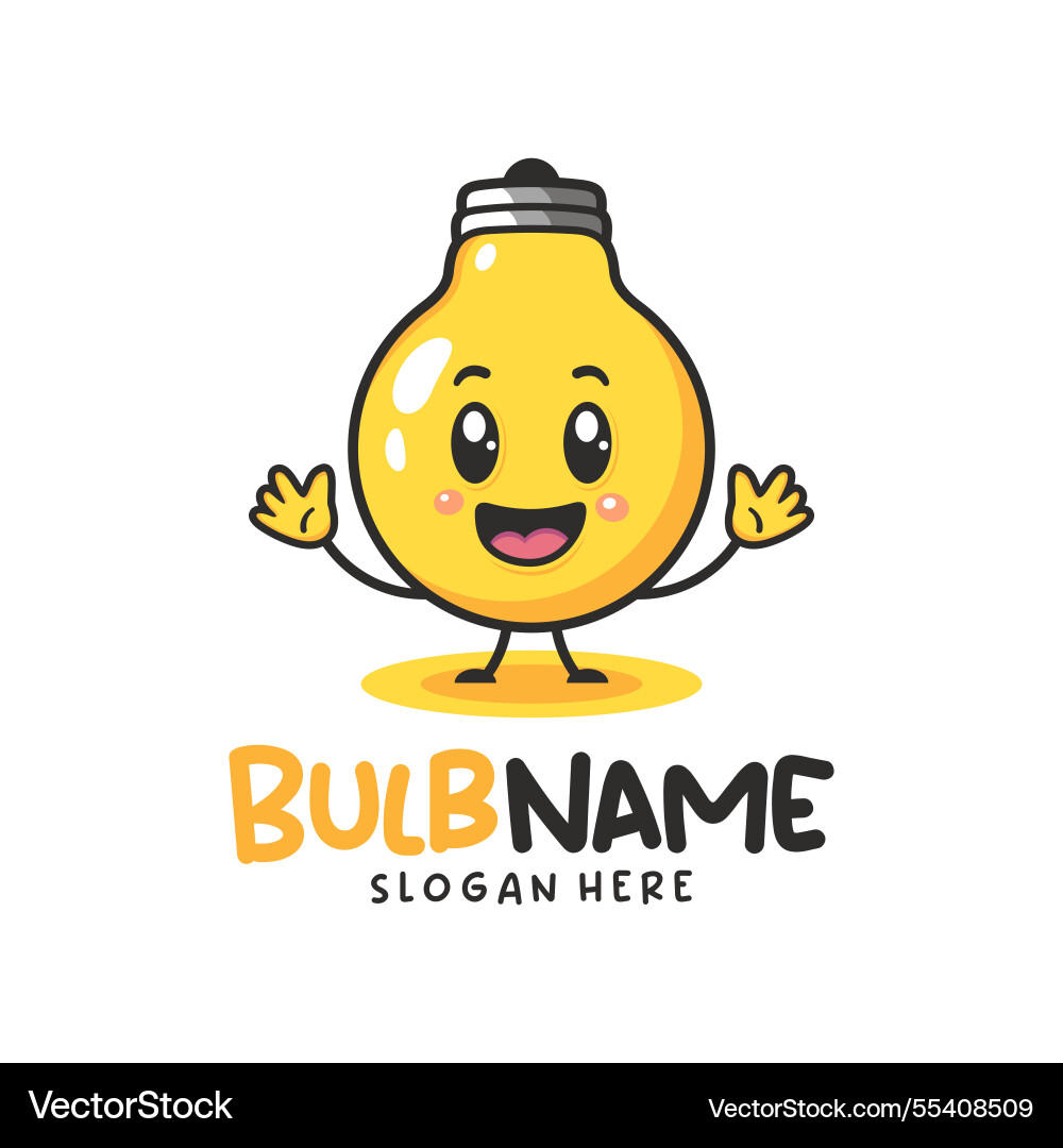 Charakter Lampe Logo Design Konzept kreativ Charakter Lampe Logo Design Konzept kreativ vektorbild