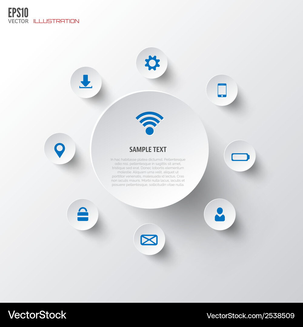 Cloud computing background with web icons social Vector Image