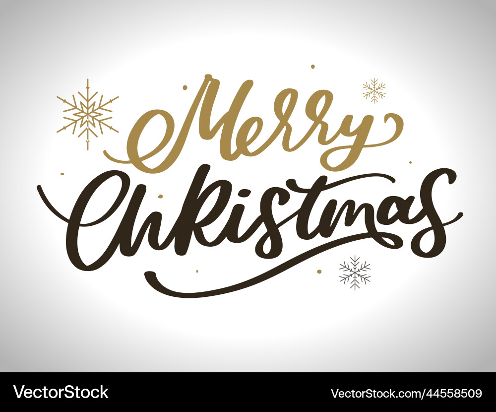 Merry christmas hand lettering calligraphy Merry christmas hand lettering calligraphy vector image