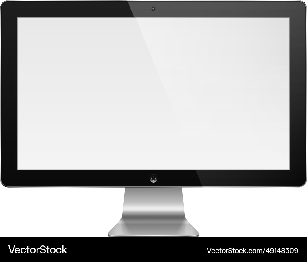 Realistic of computer monitor with blank screen Realistic of computer monitor with blank screen vector image