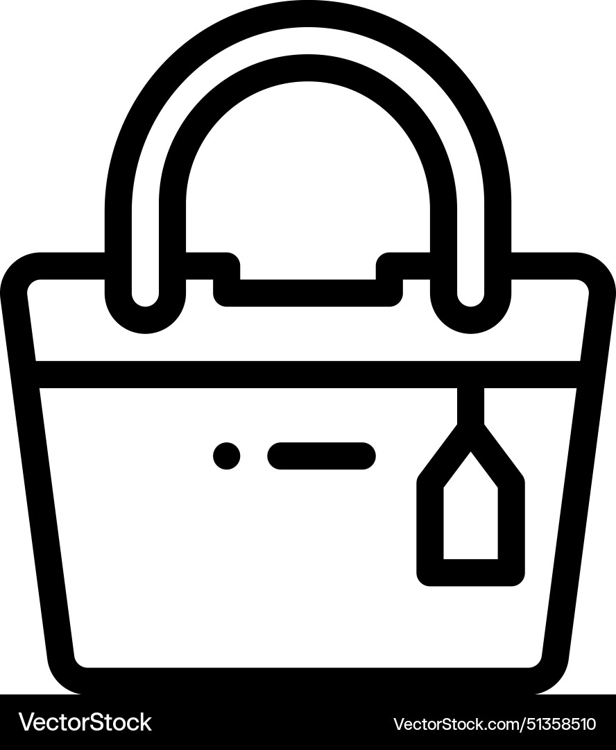 Bag icon thin linear style design isolated Bag icon thin linear style design isolated vector image