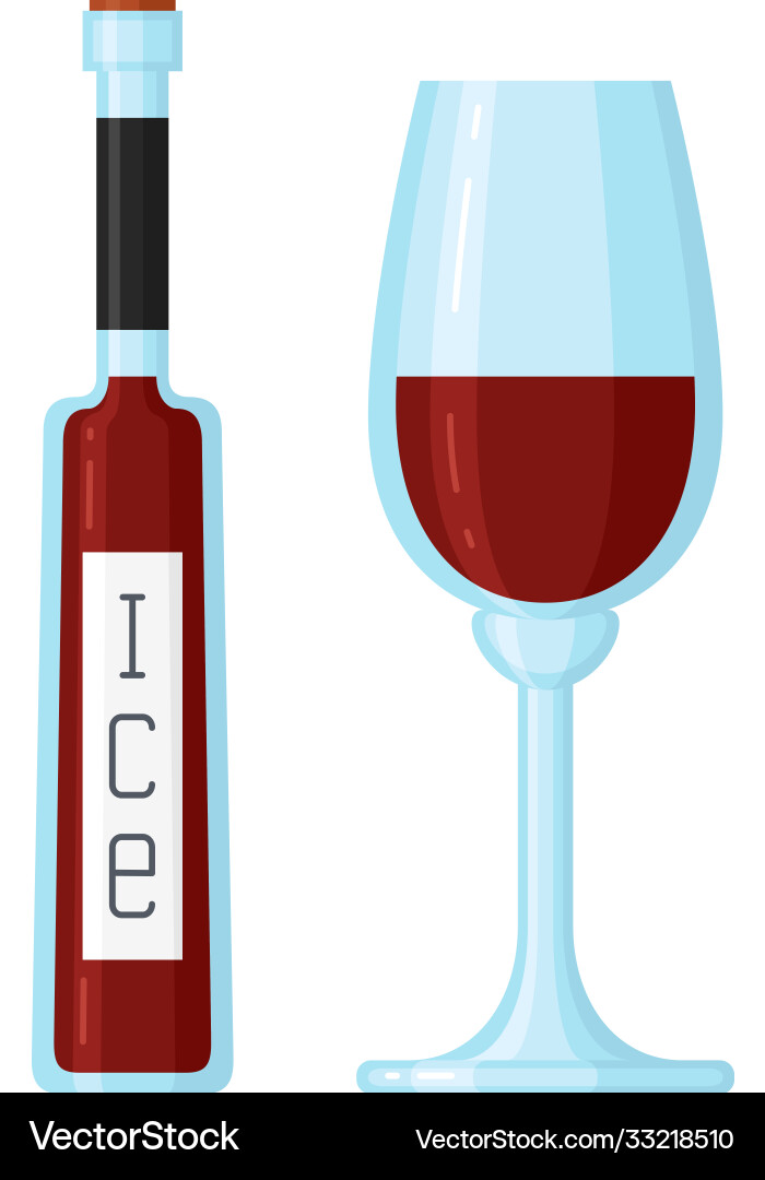 Ice wine dessert deink from frozen grapes vector image