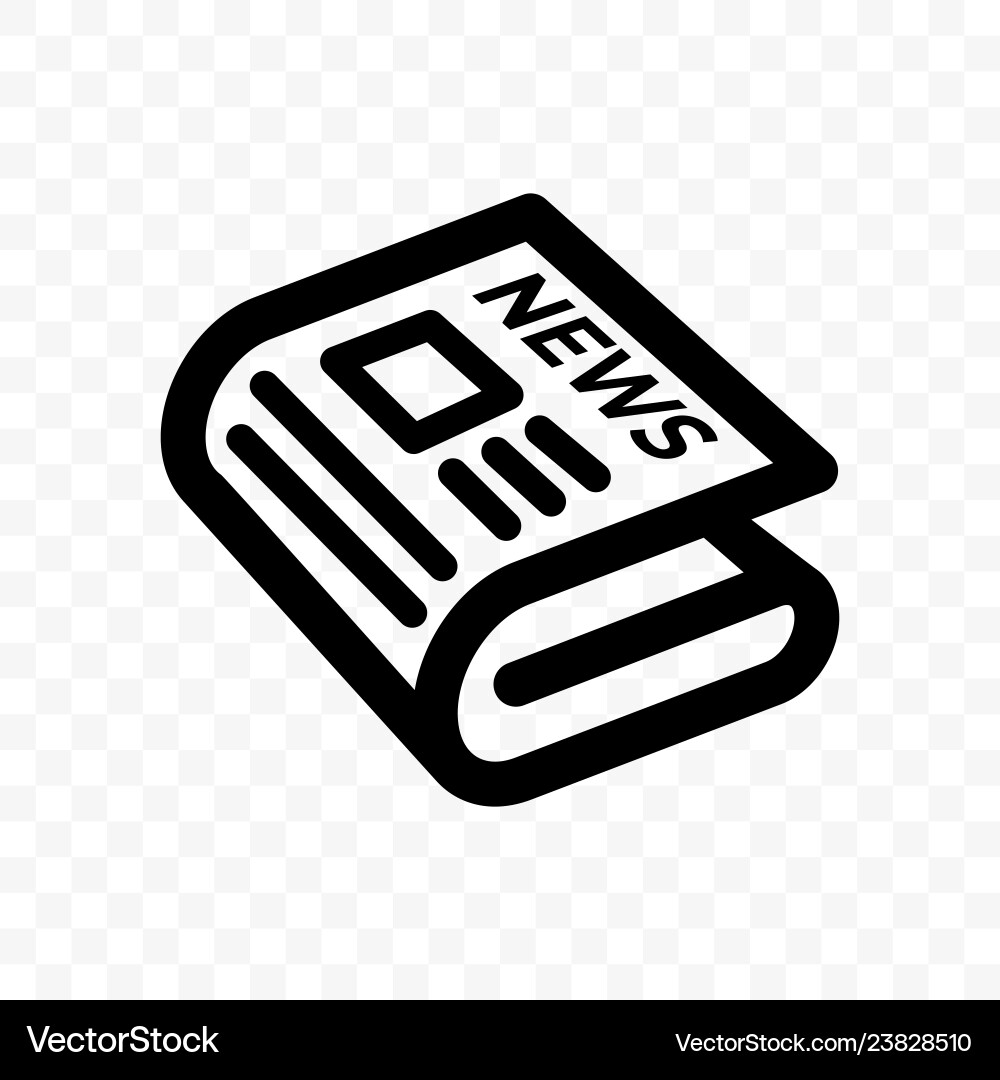 Newspaper Line Icon - News App Vector Image